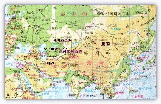중앙아시아 지도. - 오마이뉴스 모바일